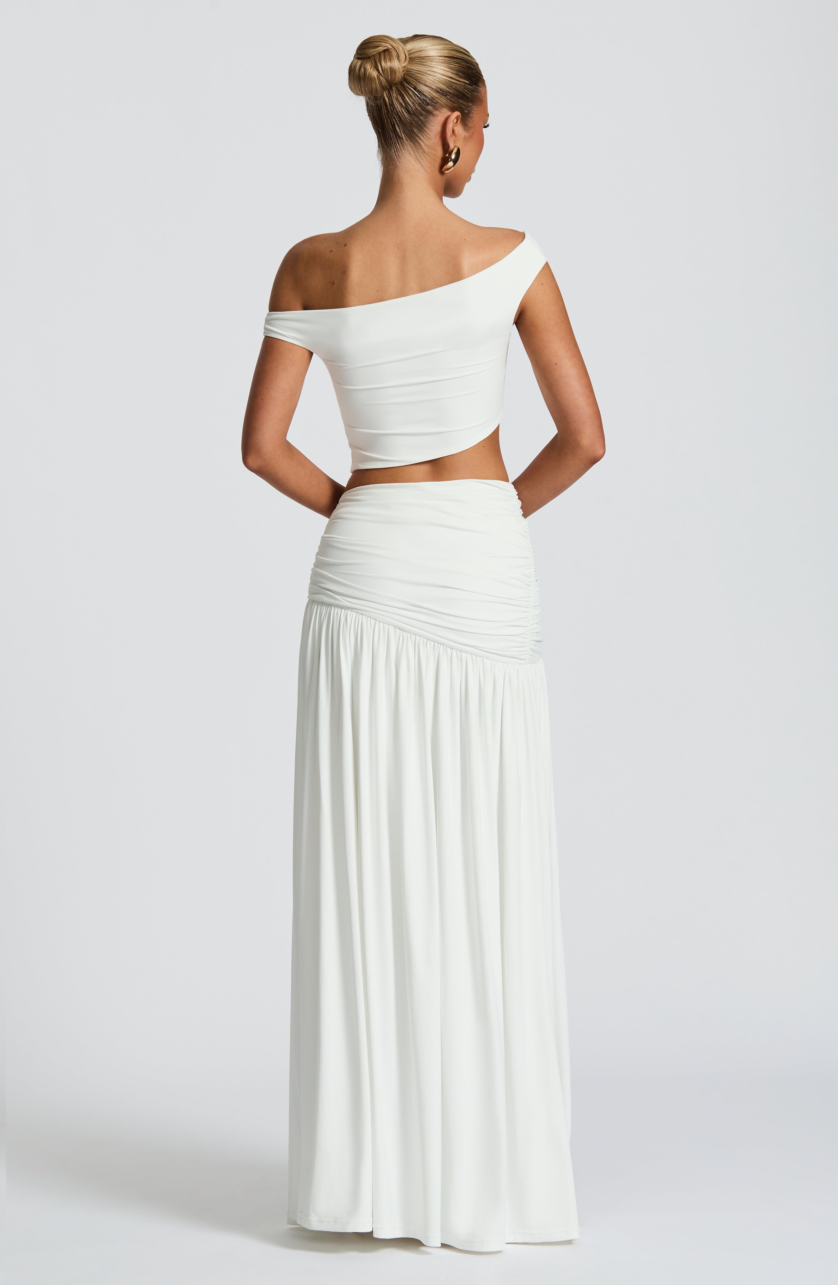 Saira Maxi Skirt & Eva Top Set - White