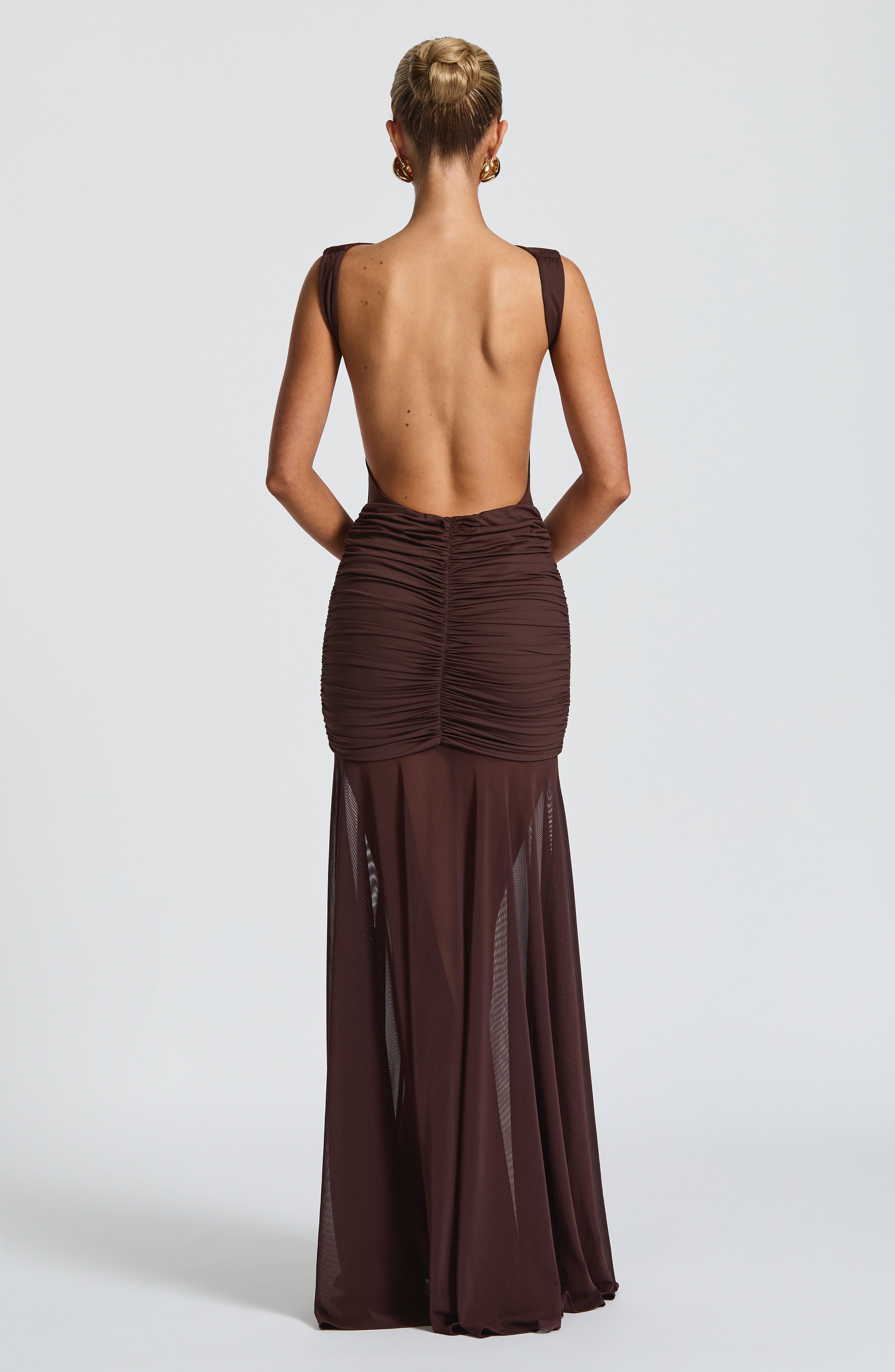 Tori Bodysuit & Fae Maxi Skirt Set - Plum Brown
