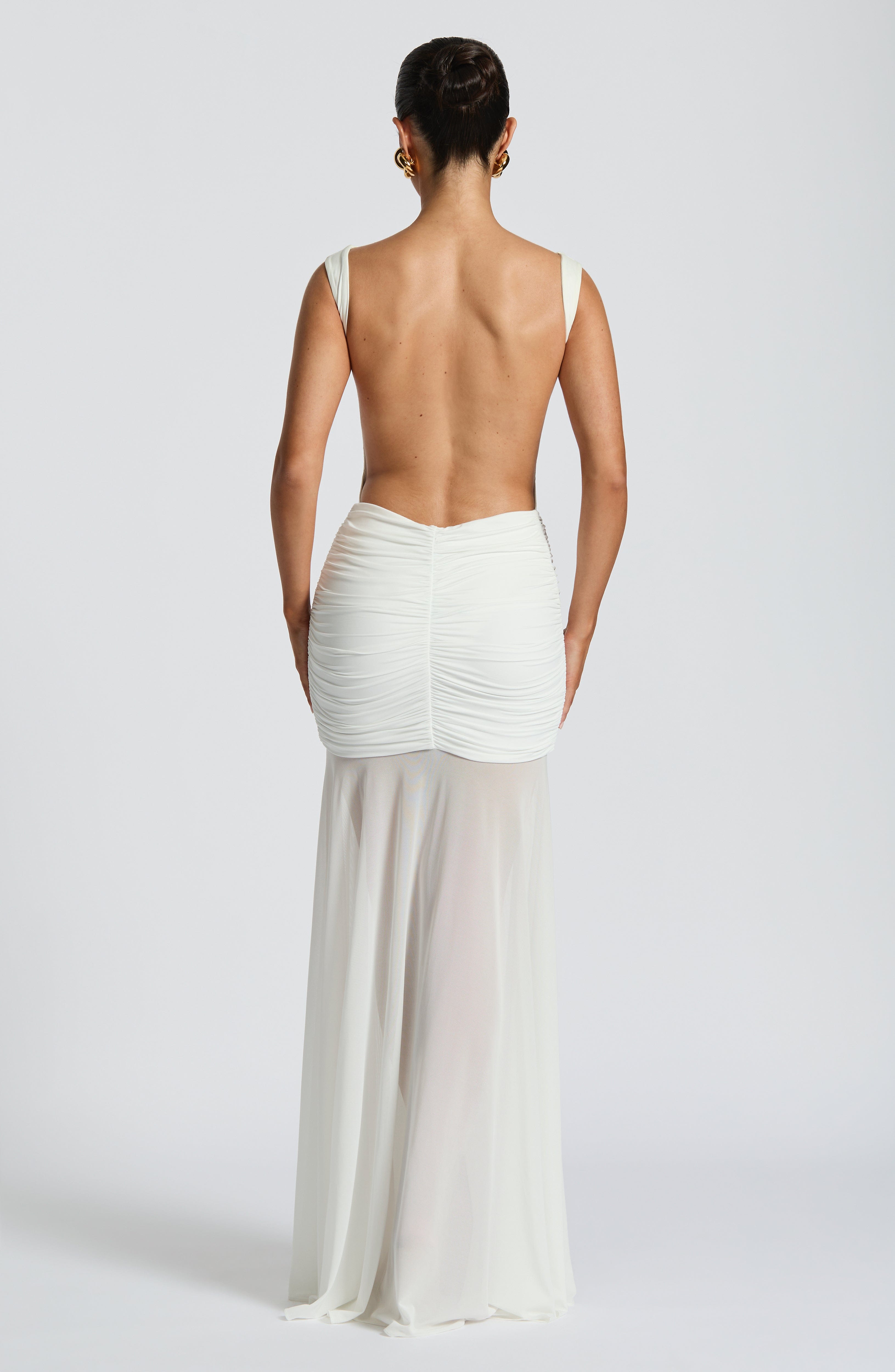 Tori Bodysuit & Fae Maxi Skirt Set - White