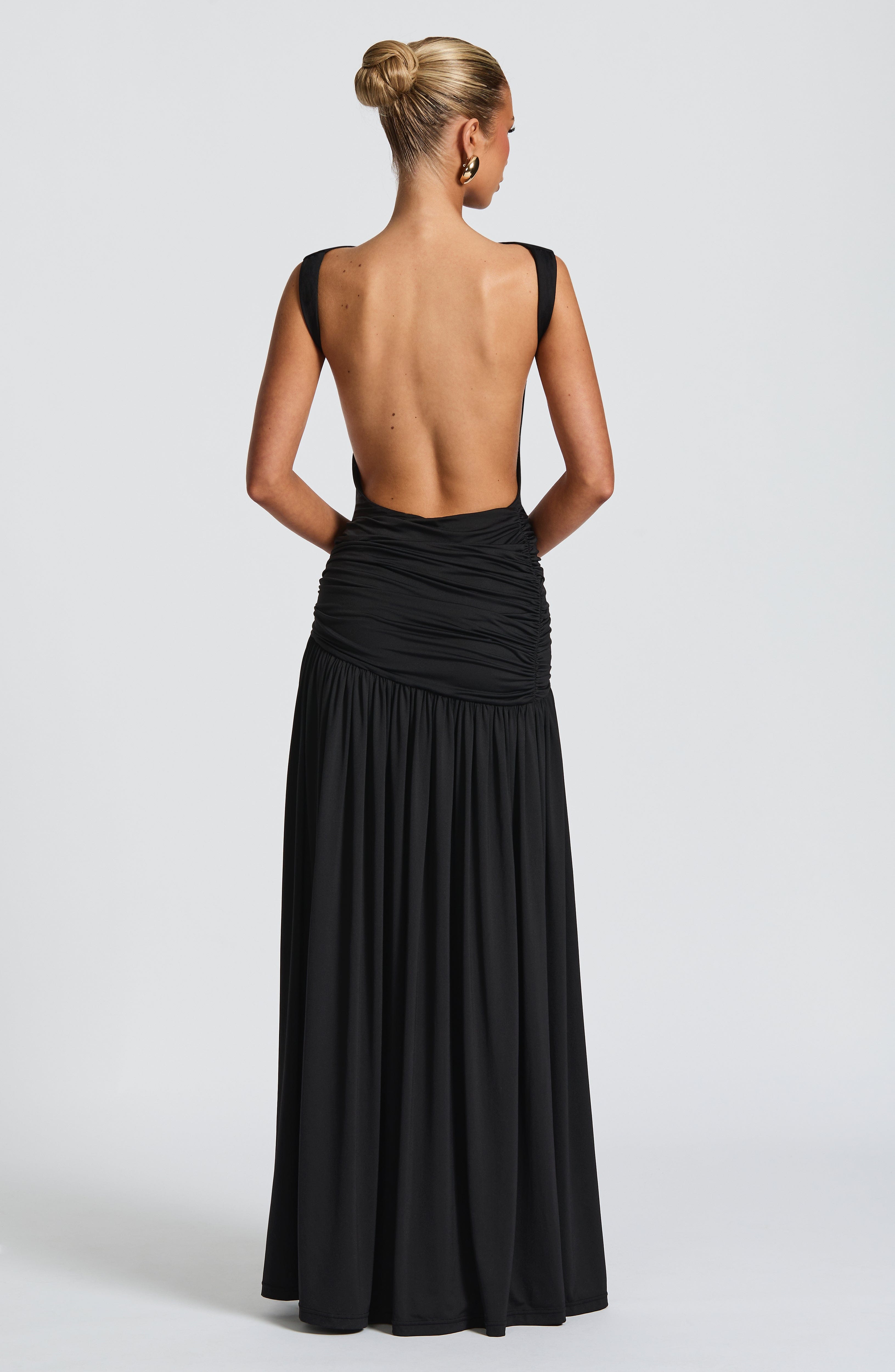 Tori Bodysuit & Saira Maxi Skirt Set - Black