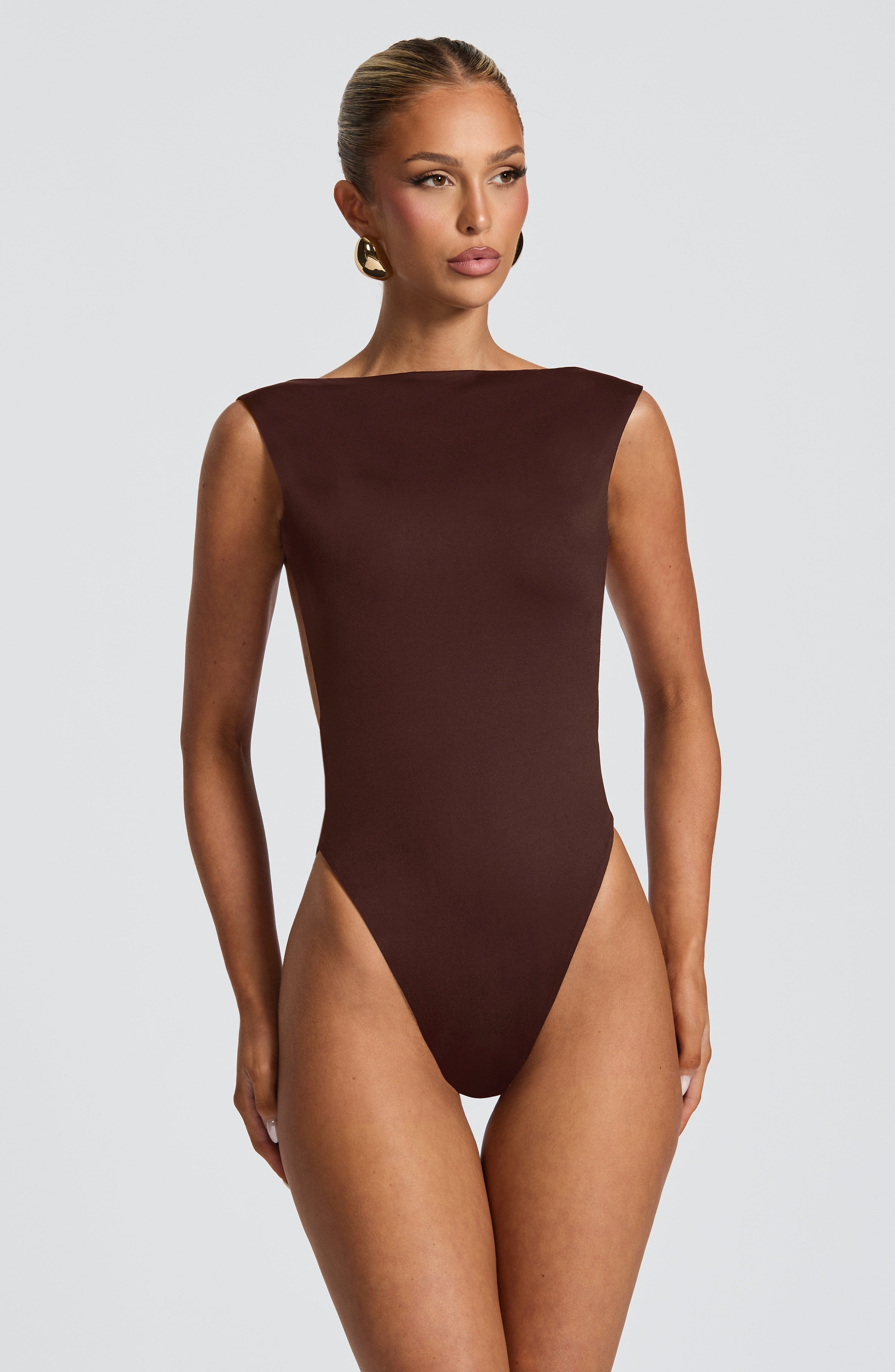 Tori Bodysuit & Fae Maxi Skirt Set - Plum Brown